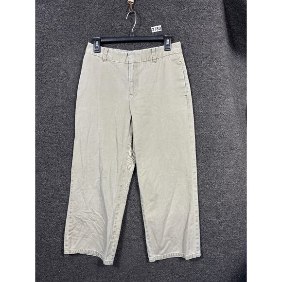 Gap Capri Pants Womens Size 6 Beige Straight Leg Stretch High Rise - Picture 1 of 8